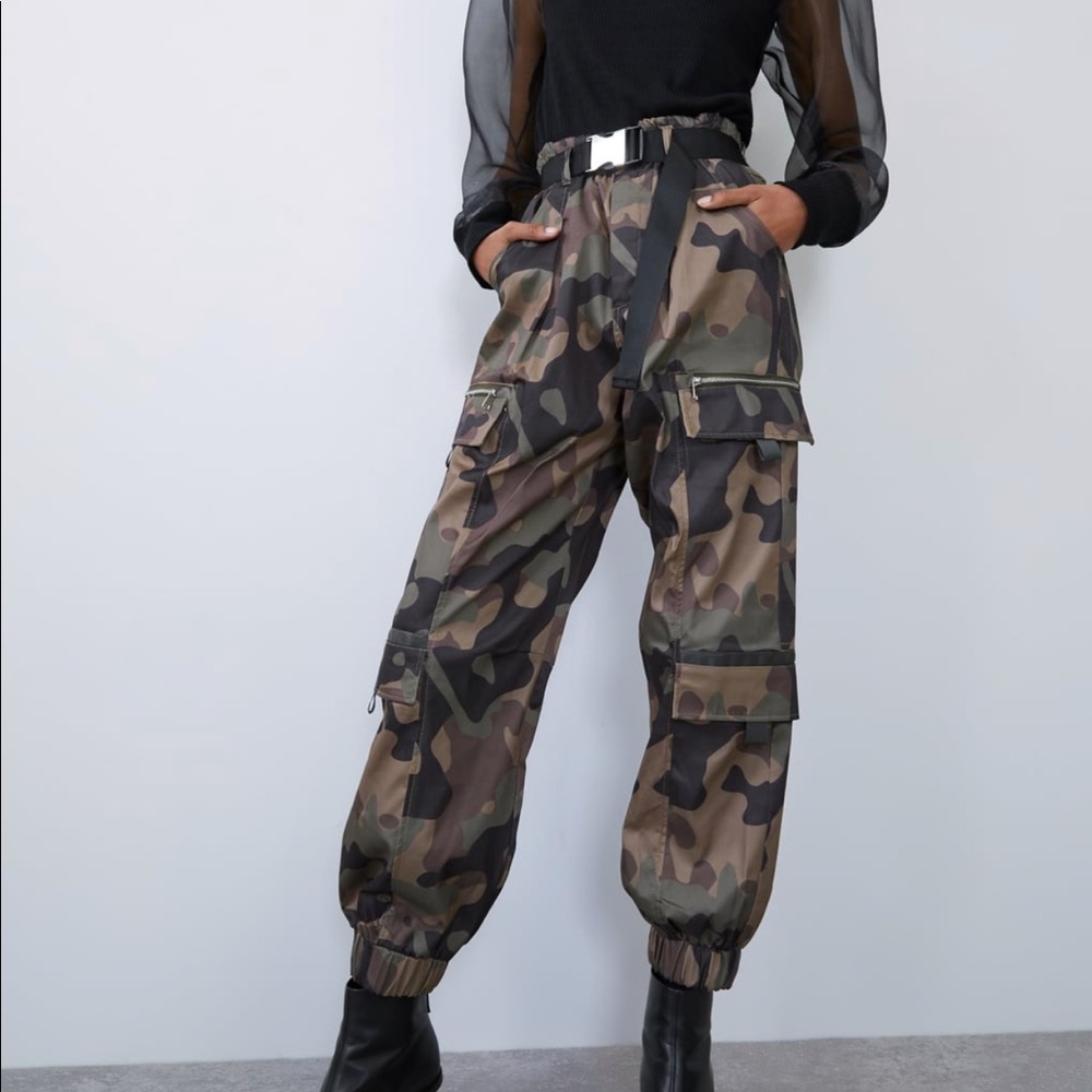 Camouflage cargo pants